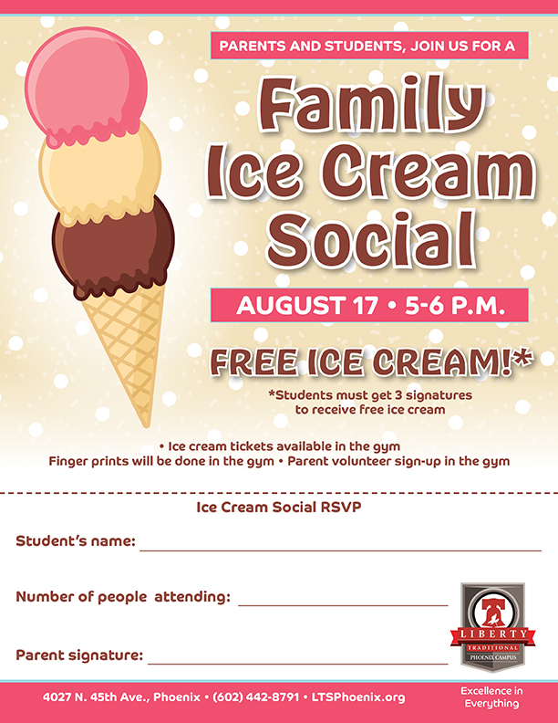 Free Ice Cream at Our Family Ice Cream Social